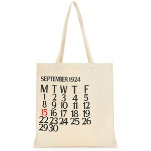 Five-Day Calendar Canvas Tote Bag